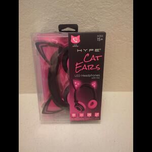 HYPE cat ears LED headphones with mic
